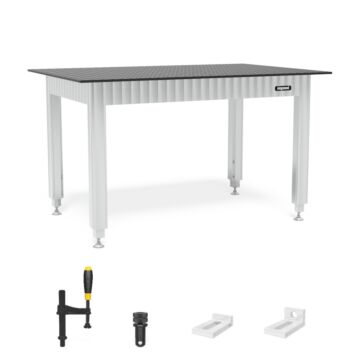 SIEGMUND Werkbank, höhenverstellbar, mit Stahlplatte 1500x1000mm,inkl. Zubehör