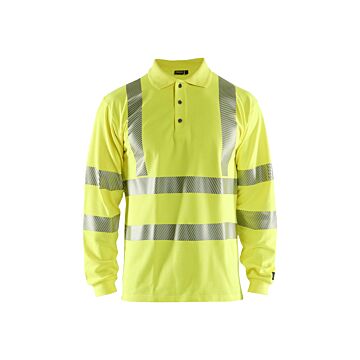 BLAKLÄDER Multinorm Poloshirt langärmelig Warngelb Gr.4XL
