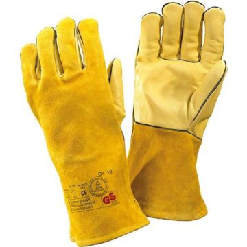 SCHWEIßER-SCHUTZHANDSCHUH WELDER PLUS GR. 10, INNENHAND AUS RINDVOLLLEDER (ARBEITSHANDSCHUH), FORTIS