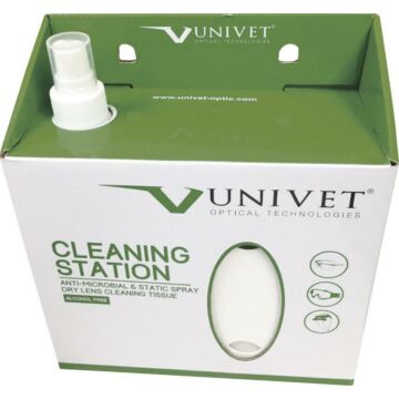 UNIVET Brillen Reinigungsstation 250ml, 280Tücher (Schutzbrille) 