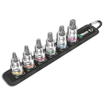WERA Schraubendrehereinsatz-Garnitur 1/2" 6-teilg, TX, mit Haltefunktion