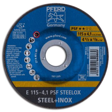 PFERD SCHRUPPSCHEIBE E 115-4,1 PSF STEELOX NR.62011531, PFERD TOOLS