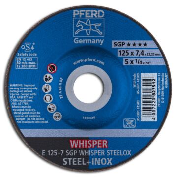 PFERD SCHLEIFSCHEIBE WHISPER E 125-7 A 46 H SGP-WHISPER, PFERD TOOLS
