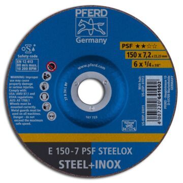 PFERD SCHRUPPSCHEIBEN PS-FORTE E150-7 A 24 L PSF/22,23 (VE10), PFERD TOOLS