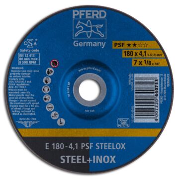PFERD SCHRUPPSCHEIBE, GEKRÖPFT E 178-4,1MM A24M PSF - (INOX PIPE), PFERD TOOLS