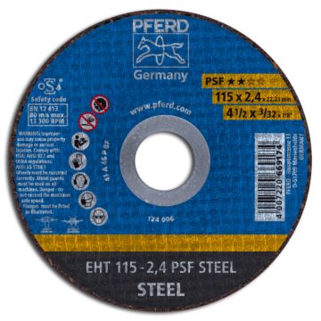 PFERD TRENNSCHEIBE, GERADE EHT 115-2,4MM A46 P PSF - (STAHL), PFERD TOOLS