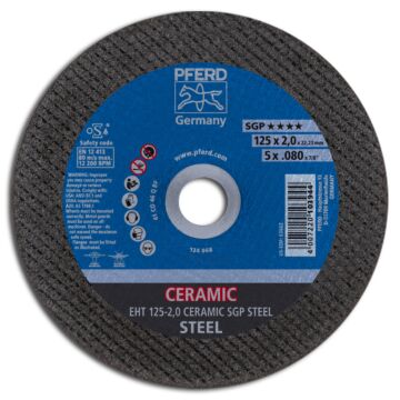 PFERD TRENNSCHEIBE EHT 125-2,0 CERAMIC SGP STEEL NR. 61312520, PFERD TOOLS