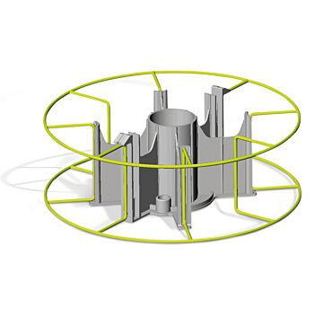 Adapter für Korbspulen steckbar,6-armig, RIMAG