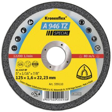 KLINGSPOR Trennscheibe A946TZ 125x1,6mm, gerade