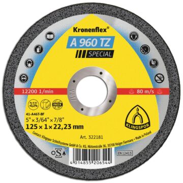 KLINGSPOR Trennscheibe A960TZ 125x1,0mm, gerade