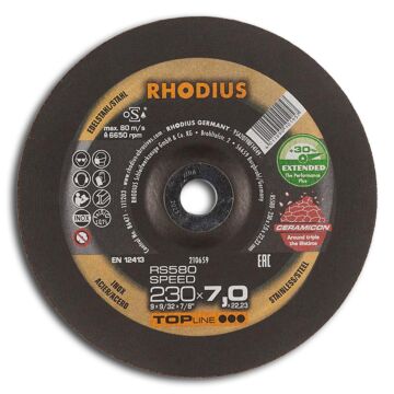 RHODIUS Schruppscheibe RS 580 SPEED EXTENDED 230x7,0x22,23mm