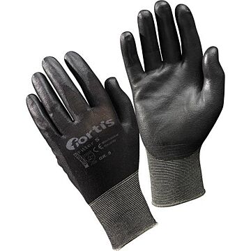 MONTAGEHANDSCHUH FITTER PU SCHWARZ SB-VERPACKT GR.10, FORTIS