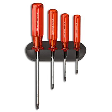 PB SWISS TOOLS Schraubendreher-Satz 4-teilig, PH, Wandhalter
