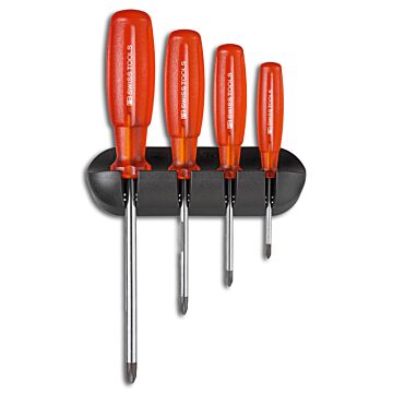PB SWISS TOOLS Schraubendreher-Satz 4-teilig, PH, Wandhalter