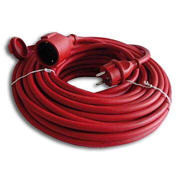 UNITEC Gummi-Verlängerung 25 m, rot, H07RN-F3G1,5
