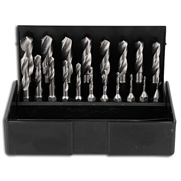 VÖLKEL Spiralbohrer-Bit-Satz HSS 19-teilig,  1.0 - 10mm (Bitsortiment ) 
