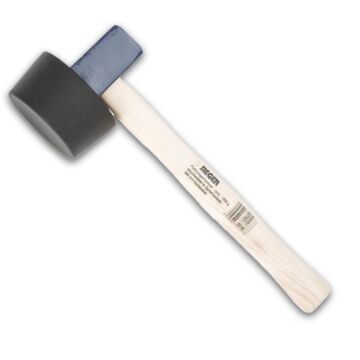 SIEGER Plattenlegerhammer 1500 g, rund mit anvulkanisiertem Gummiaufsatz