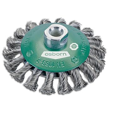 OSBORN Kegelbürste Rostfrei M14 100x0,35mm gezopft