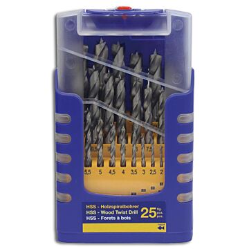 FISCH Holzspiralbohrer HS Set 25-tlg. 1 - 13mm FISCH