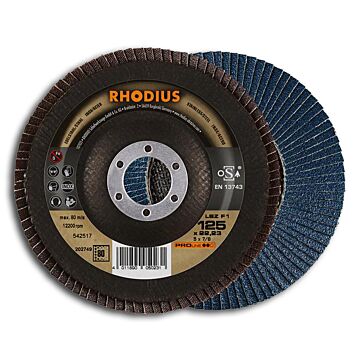 RHODIUS Fächerschleifscheibe LSZ F1, gewölbt