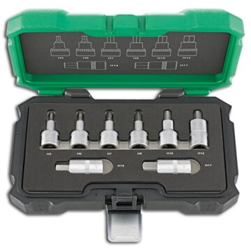 EINSATZ.-GARNITUR 1/2" 8TLG. 5-17MM I6KT., FORTIS