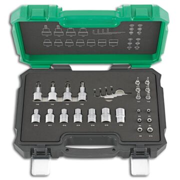 STECKSCHLÜSSEL-GARNITUR 1/4"+1/2" 27-TEILIG, FORTIS