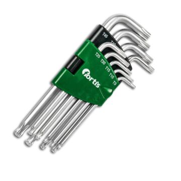 WINKELSCHRAUBENDREHER-CLIP 9-TEILIG, TX9-45 LANG, FORTIS