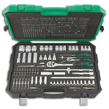 STECKSCHLÜSSEL-GARNITUR 1/4"+1/2" 91-TEILIG, FORTIS