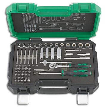 STECKSCHLÜSSEL-GARNITUR. 1/4" 61-TEILIG, FORTIS