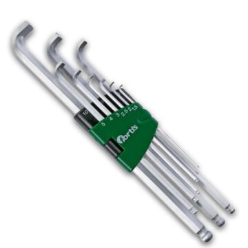 WINKELSCHRAUBENDREHER-CLIP 9-TEILIG, 1,5-10MM, STUBBY, FORTIS