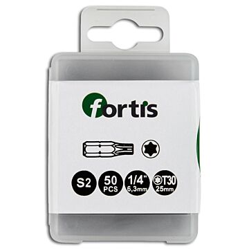 BIT 1/4" FÜR TORX®-SCHRAUBEN, 25 MM, 50ER PACK, FORTIS