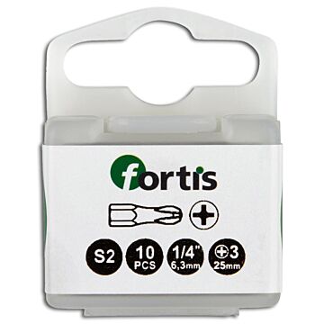 BIT 1/4", FÜR KREUZSCHLITZ-SCHRAUBEN PH, MIT TORSIONSBEREICH, FORTIS