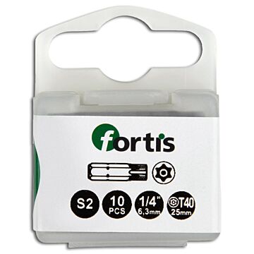 BIT 1/4" FÜR TORX® BO-SCHRAUBEN, MIT BOHRUNG, FORTIS