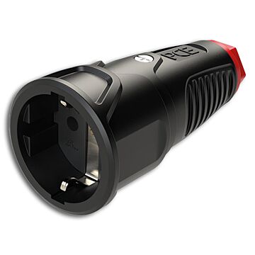 PCE Schutzkontaktkupplung IP20 Vollgummi 16A / 250V AC / 3p (2P+E)