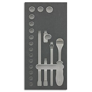 WERKZEUGMODUL 1/3 LEER STECKSCHLÜSSEL 3/8", FORTIS