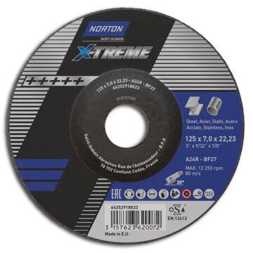 NORTON Schruppscheibe X-Treme 125x7,0mm, T27