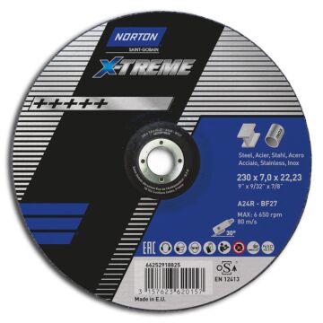 NORTON Schruppscheibe X-Treme 230x7,0mm, T27
