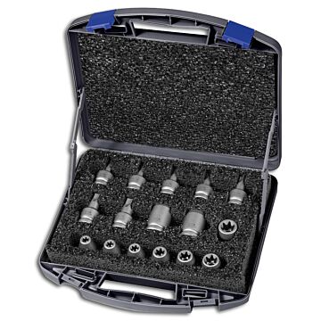 ASW Kraft-Steckschlüssel-Satz Torx 1/2" 16-teilig