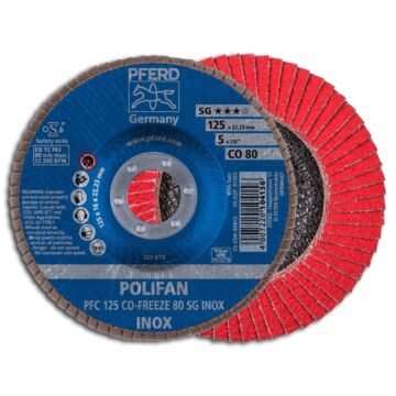PFERD  FÄCHERSCHLEIFSCHEIBE POLIFAN CO-FREEZE SG INOX, PFERD TOOLS