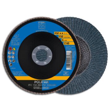 PFERD POLIFAN-FÄCHERSCHEIBE PFC 150 Z60 PSF STEEL, PFERD TOOLS