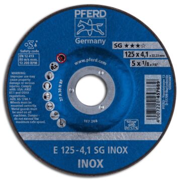 PFERD SCHRUPPSCHEIBE SG INOX FÜR EDELSTAHL, PFERD TOOLS