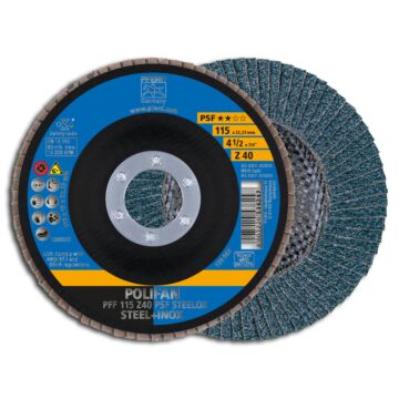 PFERD POLIFAN FÄCHERSCHLEIFSCHEIBE PFF 115MM Z40 PSF, PFERD TOOLS