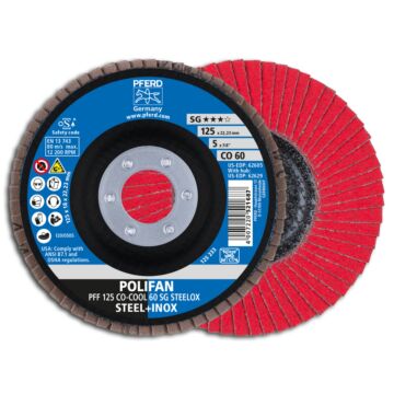 PFERD FÄCHERSCHLEIFSCHEIBE 125MM CO60 SGP-COOL GERADE, PFERD TOOLS