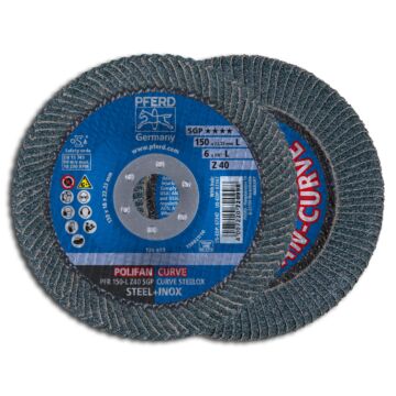 PFERD SCHLEIFMOPTELLER PFR 150-L Z40 SGP CURVE STEELOX NR. 67689082, PFERD TOOLS