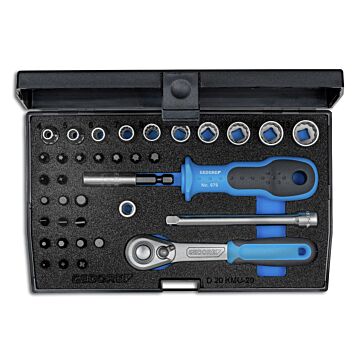 GEDORE Steckschlüssel-Garnitur 1/4" 37-teilig D20 Kmu-20