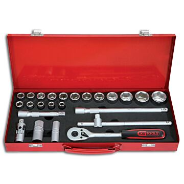KS TOOLS Steckschlüssel-Garnitur 1/2" 24tlg.