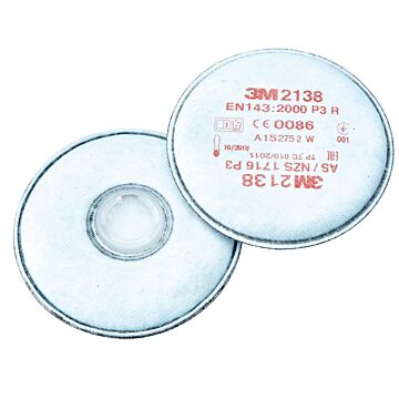 3M Partikelfilter 2138 mit Aktivkohlefilter P3 (Atemschutz-Filter) 