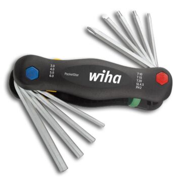 WIHA Schraubendreher-Satz PocketStar, im Klapphalter 9-teilig, gemischt