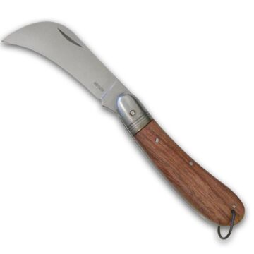HESSE Gurtbandmesser mit Holz-Griffschale, klappbar 180mm