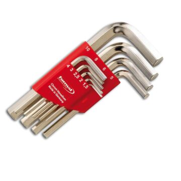 WINKELSCHRAUBENDREHER-SATZ, HANDHALTER 9-TEILIG, 1,5-10MM, FORMAT
